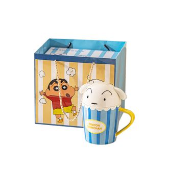摩登主妇  呆萌萌小白马克杯  约550ml  陶瓷杯马克杯咖啡杯牛奶杯水杯茶杯生日礼物杯具用品