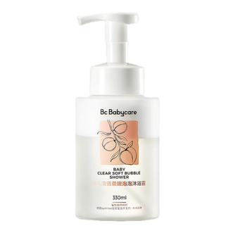 babycare  婴儿清透柔嫩泡泡沐浴露婴幼儿宝宝 二合一桃子水 330ml