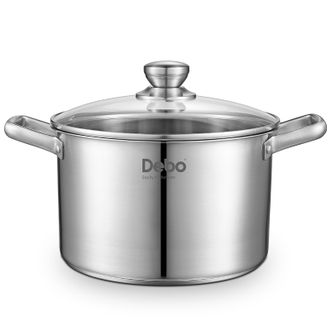 德铂（Debo）  尼尔304不锈钢耐使用易清洁煲汤锅20cm 家用厨房烹饪煲粥炖鸡汤煮面汤锅