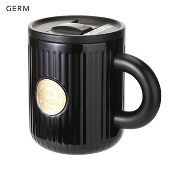 格沵/germ  可口可乐联名款徽章保温马克杯不锈钢450ml大容量男女士办公室咖啡杯月曜黑