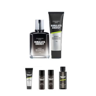 自然堂/Chando  男士咖啡因活力紧致礼盒(两件套)洁120g+乳70ml+旅行装