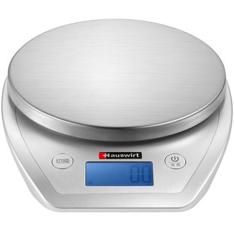 海氏Hauswirt  电子秤电池款厨房秤克重称食物秤烘焙家用HE-66银色