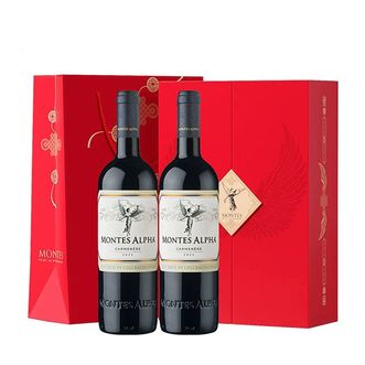 MONTES  智利蒙特斯酒庄 欧法珍藏佳美娜 干红葡萄酒 双支礼盒装