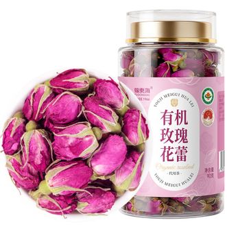 福东海  有机玫瑰花蕾90克罐装（出口级）  有机认证