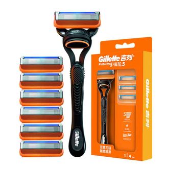 吉列/Gillete  剃须刀锋隐5层刀片1刀架+7刀头
