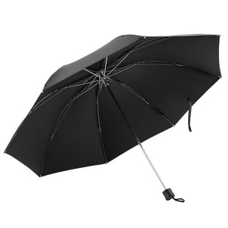 天堂伞  全遮光黑胶防晒加大三折晴雨伞 加固抗风睛雨两用伞61cm*8K