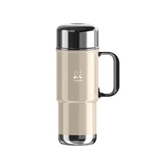 施密特（simita）   复古风随享保温杯  约600ml 白色款  不锈钢杯保温杯水杯茶杯咖啡杯车载杯办公杯杯具用品