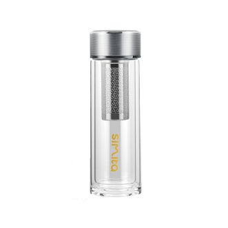 施密特（simita）   双层玻璃杯男女士泡茶杯车载商务办公杯玻璃杯350ml  MBL1011-035A