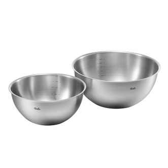 菲仕乐（Fissler）  用厨房全不锈钢 果蔬篮 滤水篮 沥水篮果盘洗菜盆菜盆洗菜篮 全不锈钢果蔬篮两件组  (20,24cm)