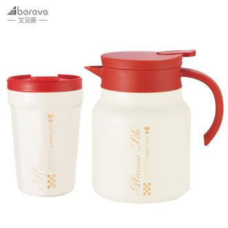 艾贝丽  保温水壶水杯套装 闷茶壶焖烧杯咖啡壶咖啡杯保温壶保温杯ABL-43QF
