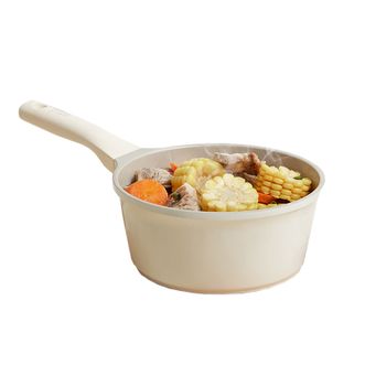 红厨  有钛无涂层奶锅钛陶瓷宝宝辅食锅 【健康0氟涂层】奶锅 18cm 白陶系列