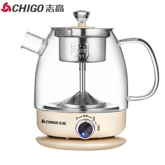 志高/Chigo  养生壶花茶壶玻璃保温家用喷淋式蒸茶煮烧水壶ZCQ602