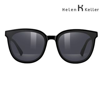 海伦凯勒（Helen Keller）  新款女复古偏光太阳镜时尚潮墨镜女开车司机镜H8808N30R深烟灰镀膜