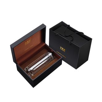 水宜生  双层玻璃杯  钻石杯盖 富氢水杯 加厚杯底 400ml 礼盒包装