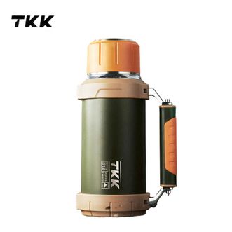 TKK  保温杯 大容量男士户外旅行壶按压式316不锈钢水杯 2000ml