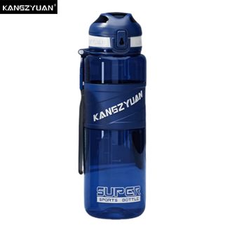 康知缘/KANGZYUAN  幻影护卫舰运动水杯1000mL 男女士大容量水杯户外运动便携塑料杯一键弹盖杯子 蓝色