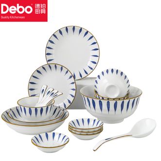 德铂（Debo）  餐具陶瓷套装餐具碗碟勺筷 凯特琳陶瓷套装餐具
