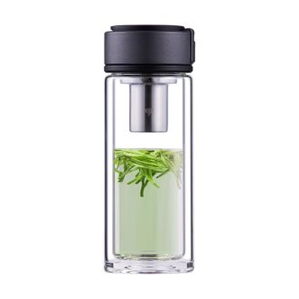 万象（WANXIANG）   双层加厚提环玻璃杯泡茶杯喝水杯子315ml