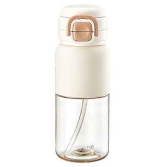 九阳/Joyoung  双饮水杯ppsu食品级塑料水杯成人学生儿童水壶吸管杯780ml奶芙白WB107