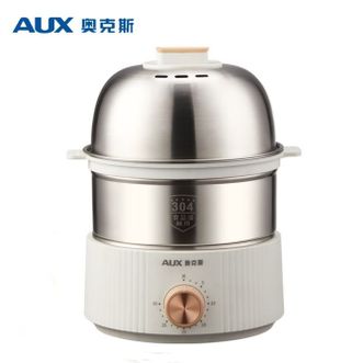 奥克斯/AUX  多功能双层煮蛋器家用蒸蛋器鸡蛋羹不锈钢高温自动断电蒸锅 HX-209