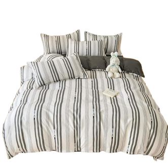 宜恋  简约风植物羊绒四件套 秋冬磨毛保暖1.8米床适用 200*230cm 罗拉/AJF