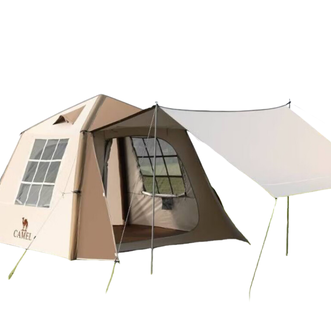 骆驼/Camel  自动帐篷 便携式防晒防雨自动充气帐篷天慕帐 173BANA107-1A珠光白/冰咖色