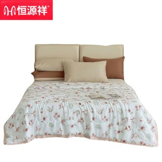 恒源祥  夏凉被夏季凉感天丝夏被单双人空调被亲肤透气薄被子花期如梦天丝夏被
