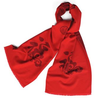 芳恩 艾丝雅兰围巾 中国红木代尔围巾 艾丝雅兰 A-D333 款式参考详情图下单备注