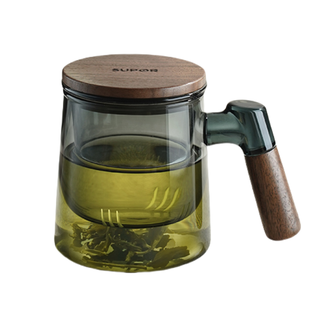 苏泊尔/Supor  玻璃杯男士水杯办公室茶具大容量杯子泡茶杯茶水分离茶道杯KCG47AV10
