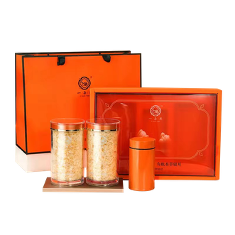 一朵燕  （YIDUOYAN）有机本草银耳橙色礼盒160克（高端款）有机本草银耳羹冲泡即食金燕丝免煮免洗节日送礼礼盒伴手礼办公室孕妇零食团购福利企业福利