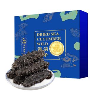 星龙港大连底播淡干海参礼盒节日送礼寿运延绵150g（20-25头）