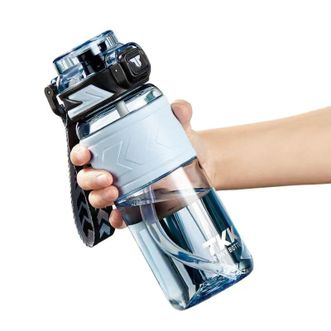 TKK  迈越运动水杯运动水壶直饮杯子tritan塑料泡茶杯  潮汐蓝 600ml   TKK-1020