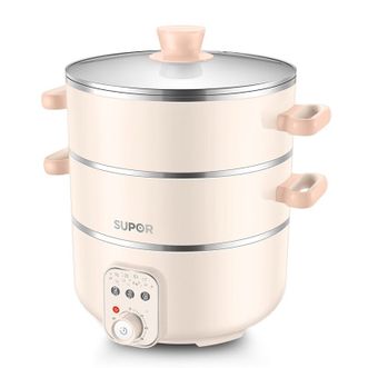 苏泊尔（SUPOR）  煎炖多功能 双层蒸笼 304不锈钢 不粘内胆 双层煲体 电蒸锅 ZN26YK18