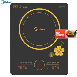 美的/Midea  电磁炉  【配炒锅】2200W大功率一键爆炒触控电磁炉灶家用 多档调节  C22-RT2240