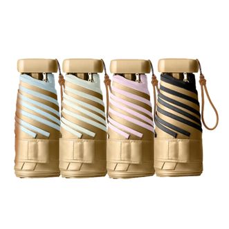 天玮伞业/Tianwei umbrella  雨伞遮阳伞晴雨两用 迷你小巧扁六折金胶伞高倍防晒 高效耐水压