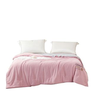 梦洁家纺 暖暖姜艾抗菌-加厚被（藕粉）220×240cm 2300g 学生宿舍被子 纤维加厚冬被