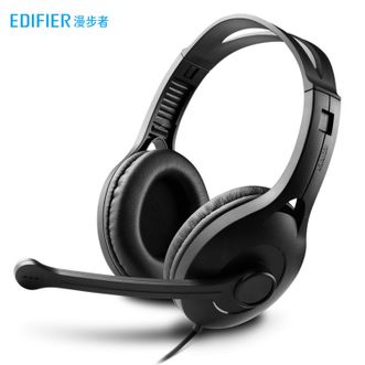 漫步者/EDIFIER  头戴式电脑耳机USB K800 高品质网课教育听力对话有线耳麦 清晰通话耳机