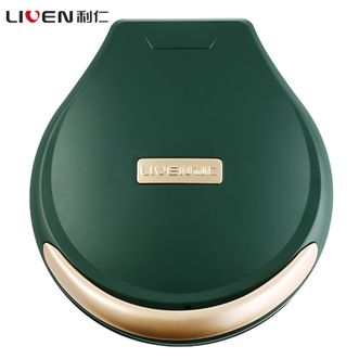 利仁/LIVEN  电饼铛电烤炉双面加热煎烤机电烤盘 煎饼烙饼锅三明治机烹饪早餐机浮动式烧烤盘煎烤盘电煎锅LPBC-87绿色
