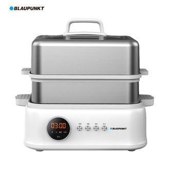BLAUPUNKT  不锈钢双层10L电蒸锅大功率1500W蒸锅+双炖盅500ML*2个