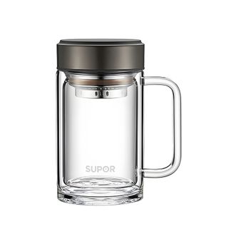 苏泊尔(SUPOR)   简系列耐热玻璃杯 男女士商务办公便携杯子