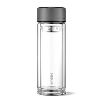 德世朗（DESLON）  清享双层玻璃杯茶杯300mL容量饮水杯带茶漏 DQXB-300