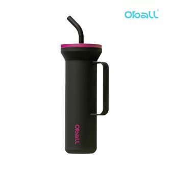Oball  巨无霸冰霸杯 乌梅黑 1000ml大容量 316不锈钢内胆 吸管保温杯 高颜值 1L