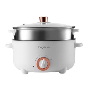 龙的（longde）电煮锅电热锅 涮煎炖蒸煮多功能锅家用电炒锅电煎锅电火锅泡面锅 LD-HG413G