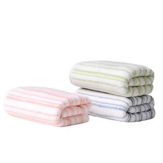 生活元素  毛巾  【绿+粉+蓝】珊瑚绒毛巾三条装  不易掉毛  不起球 不掉色  SHR-MJ306A