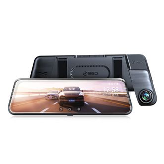 360  汽车行车记录仪M320 2K+1440P高清夜视 前后双录车载流媒体后视镜