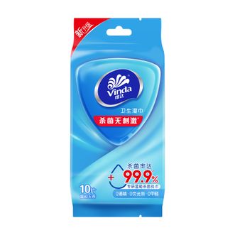 维达  温和无香10片装湿巾10包