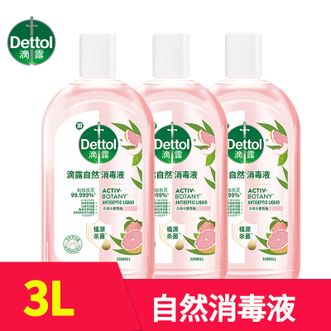 滴露/Dettol  自然香氛消毒液洗衣持久留香 香氛消毒液1L*3瓶知名品牌