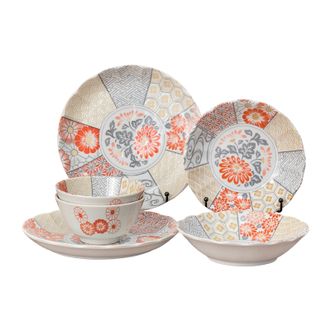 美浓烧（Mino Yaki）  祥瑞碗盘 6件套 TMS-6TA