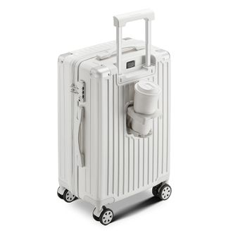 汉旅HANLV  20寸行李箱带隐藏式杯架拉杆箱旅行密码箱子可登机【顺丰配送】【TSA海关锁】