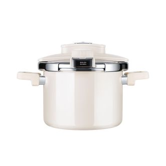 德世朗（DESLON）  家用不锈钢煮饭煲汤高压锅压力锅直径22cm容量6LDFS-G845-WH/DFS-G845-RD白色红色